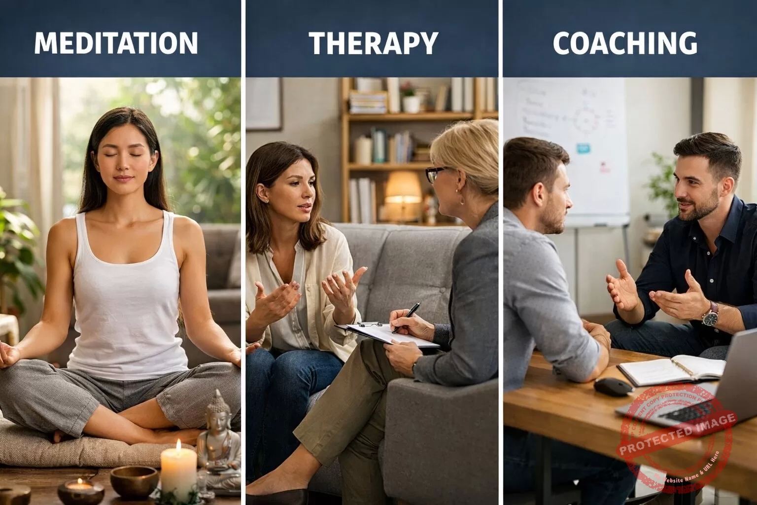 Meditation v/s Therapy v/s Coaching – What do you need in Overthinking